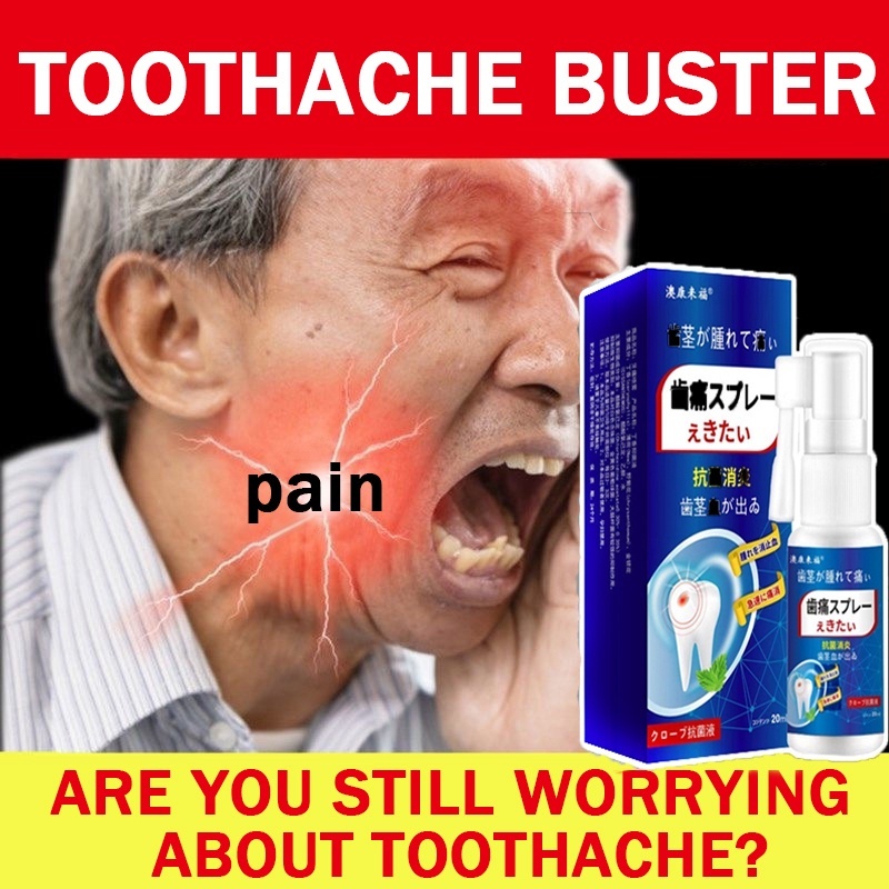 Toothache Spray Fast Pain Relief for adults & kids Periodontitis Tooth ...