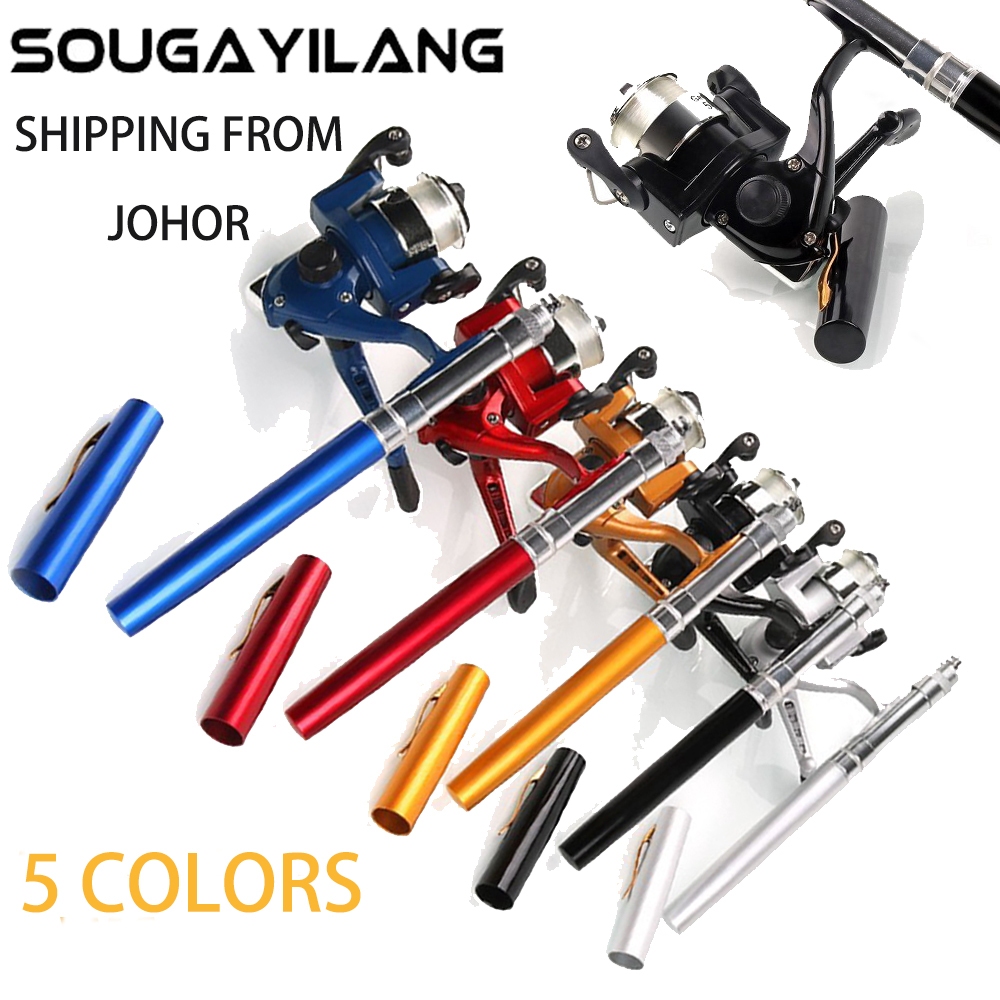 Sougayilang 1M Fishing Rod Set Aluminum Alloy Pocket Pen Shape Shrimp ...