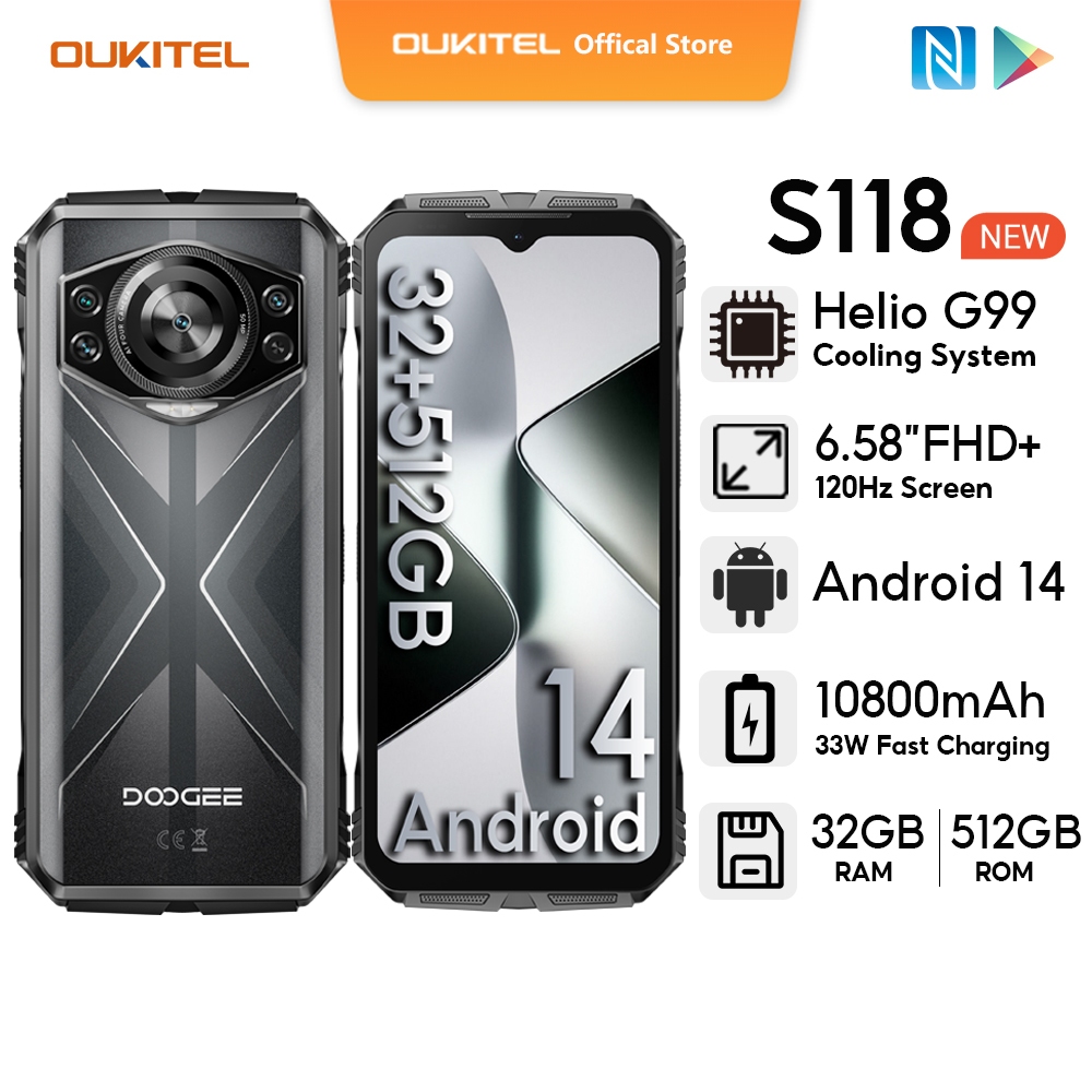 OUKITEL Doogee S118 (512) Android 14 32GB+512GB 6.6