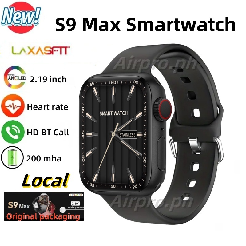 LAXASFIT New S9 Max SmartWatch 2.01inch HD Screen Bluetooth Voice Call ...