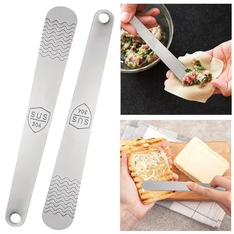 1/2/4pcs 304 Stainless Steel Dumpling Stuffing Spoon Non-Slip Stuffed ...