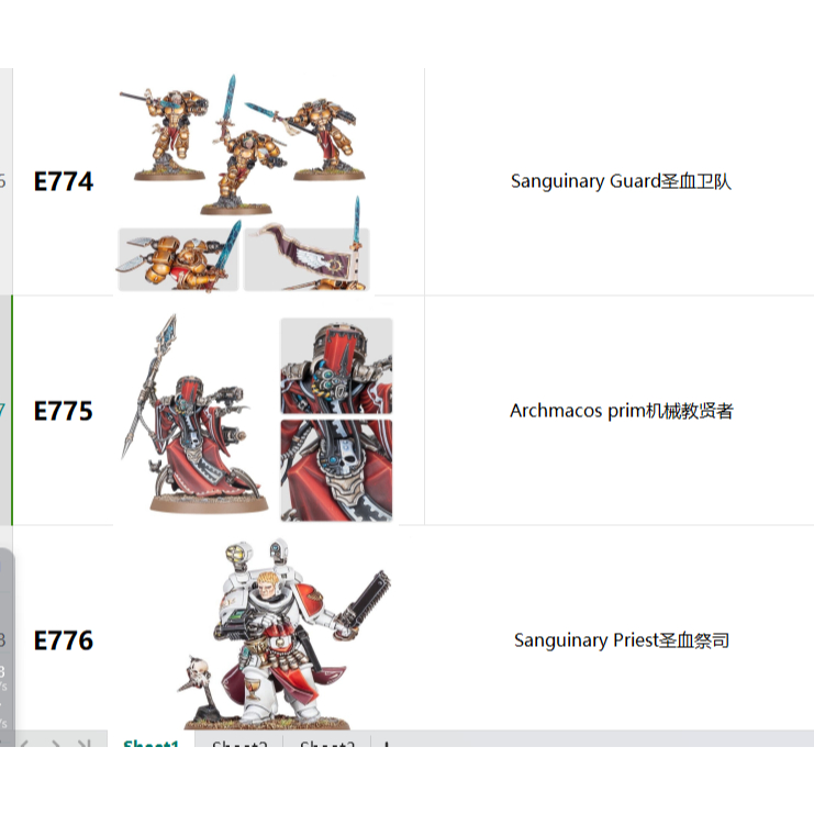 E764-E776 Sanguinary Priest Archmacos prim Sanguinary Guard | Shopee ...