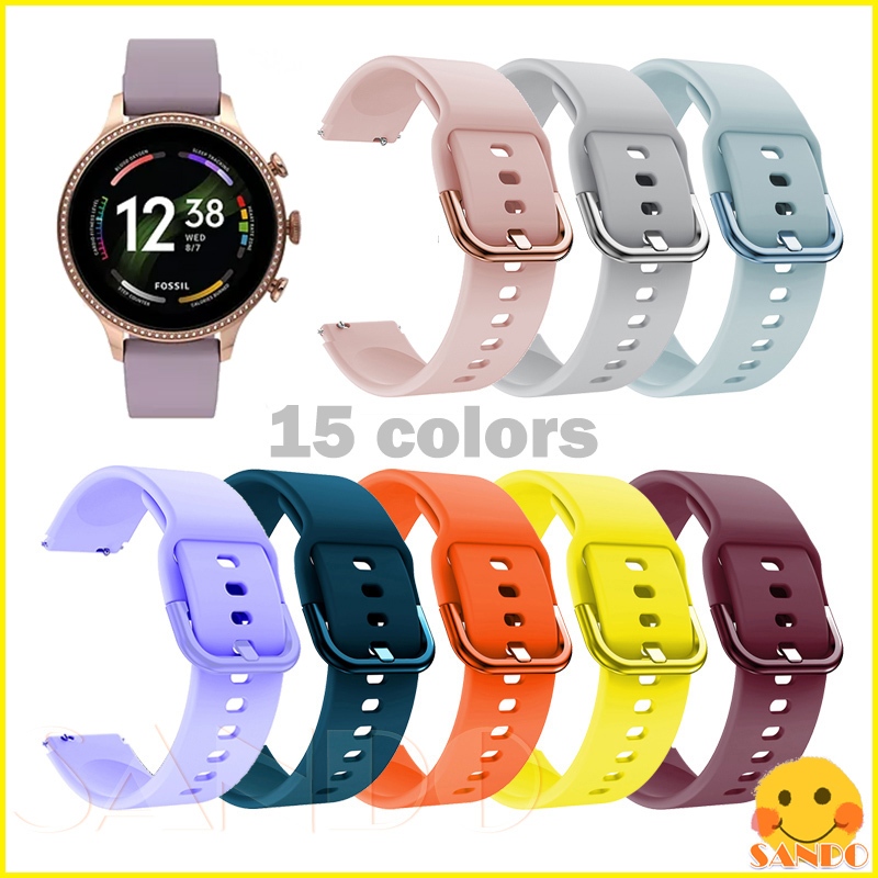 Fossil Gen 5E 42mm Smart Watch soft silicone strap Fossil Gen Venture  HR Hybrid Sport 41mm smartwatch replacement wristband band straps