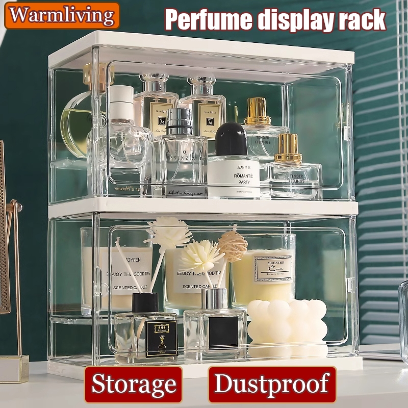 Acrylic Cosmetics Storage Box Dustproof Transparent Small Perfume ...