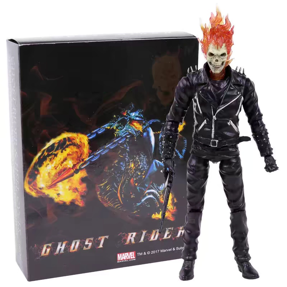 Marvel Ghost Rider Johnny Blaze Movable Joint Action Figure Blue ...
