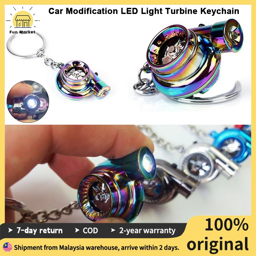 【Local delivery】Car Metal Keyring Sound Turbo Key Sleeve Bearing ...