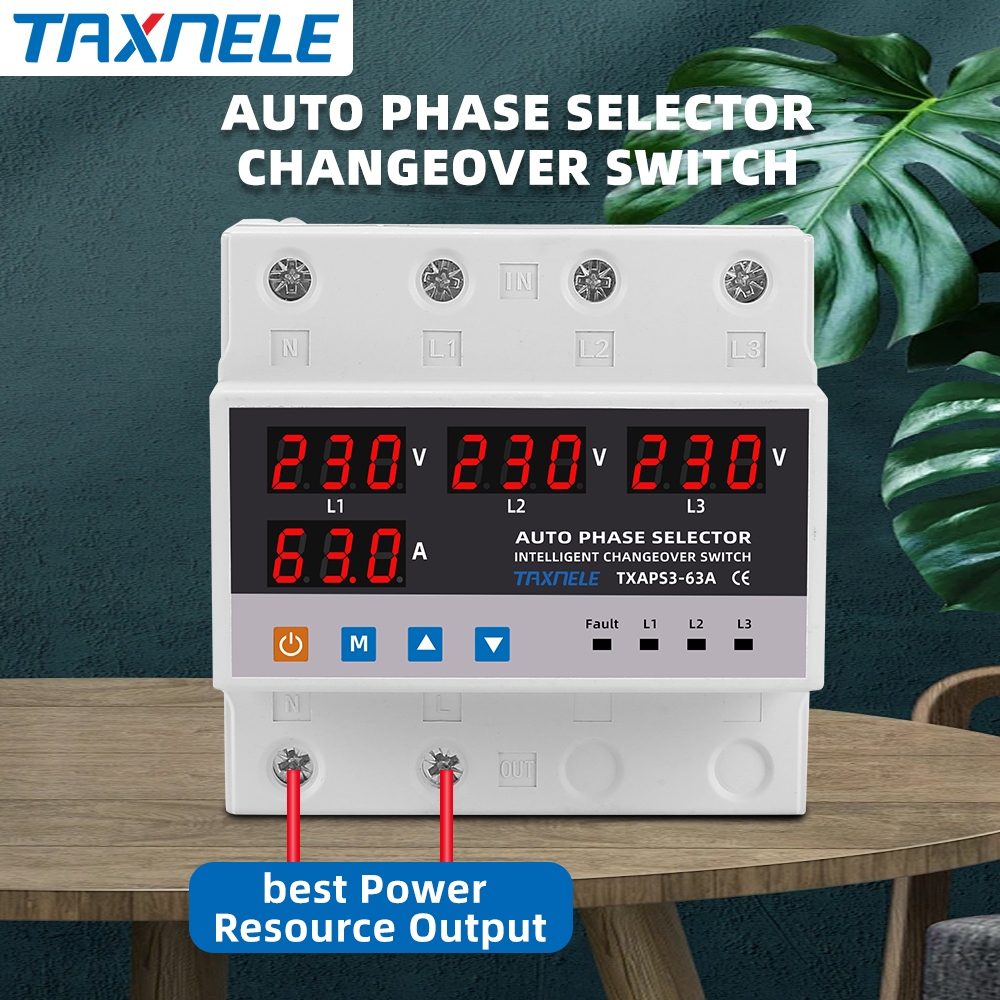 63A 100A Phase Selector Changeover Switch Power Automatic Transfer ...