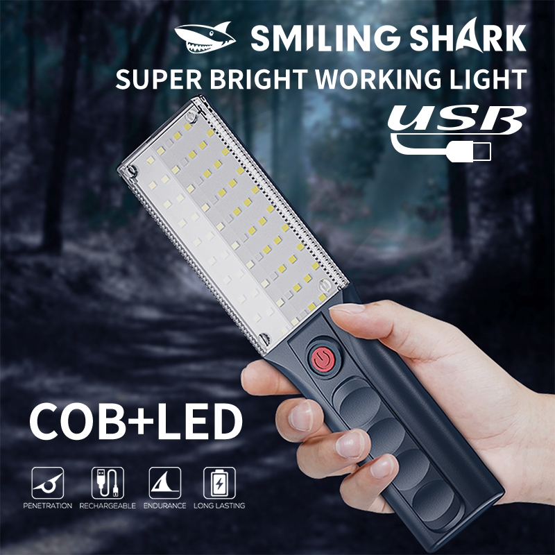 Smiling Shark Outdoor Camping Led Light Rechargeable Work Light with ...