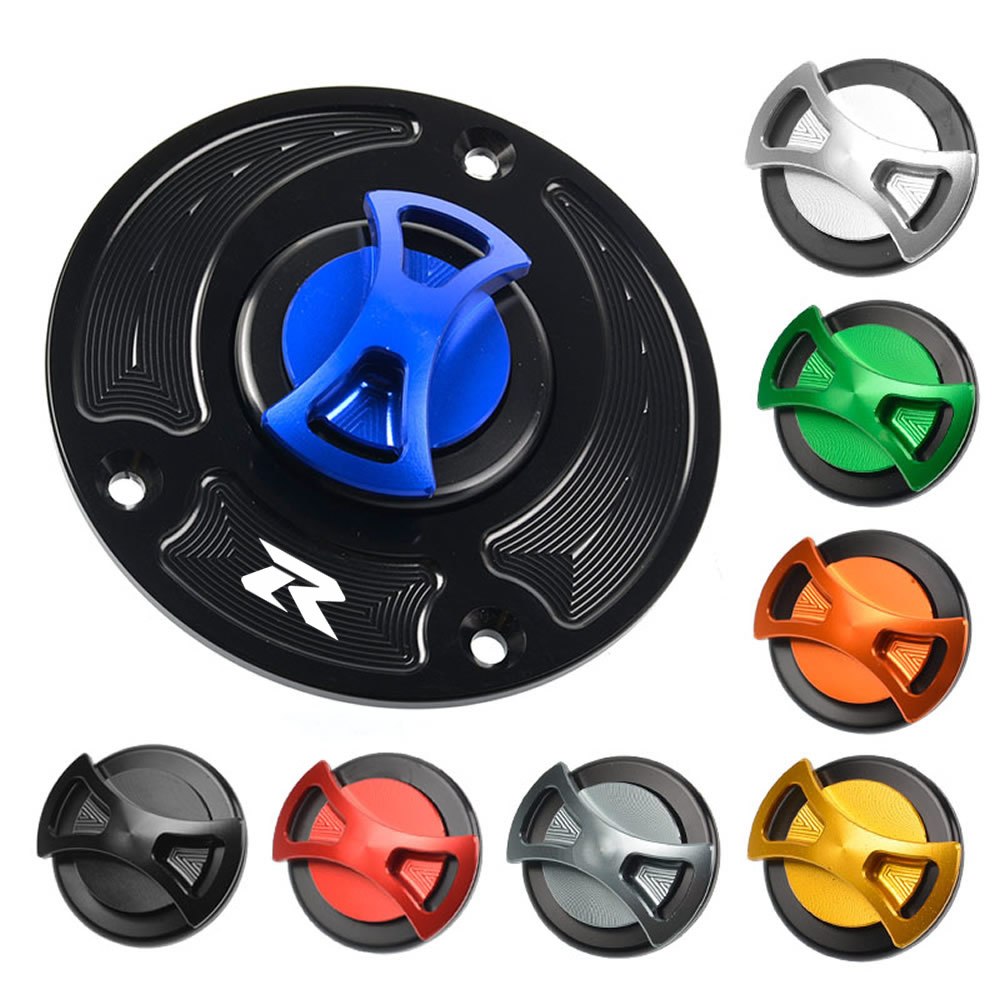 Billet Aluminum Fuel Gas Tank Cap Cover For Suzuki GSXR600/750/1000 (2004-2013) & SV/Hayabusa – Anodized Colors