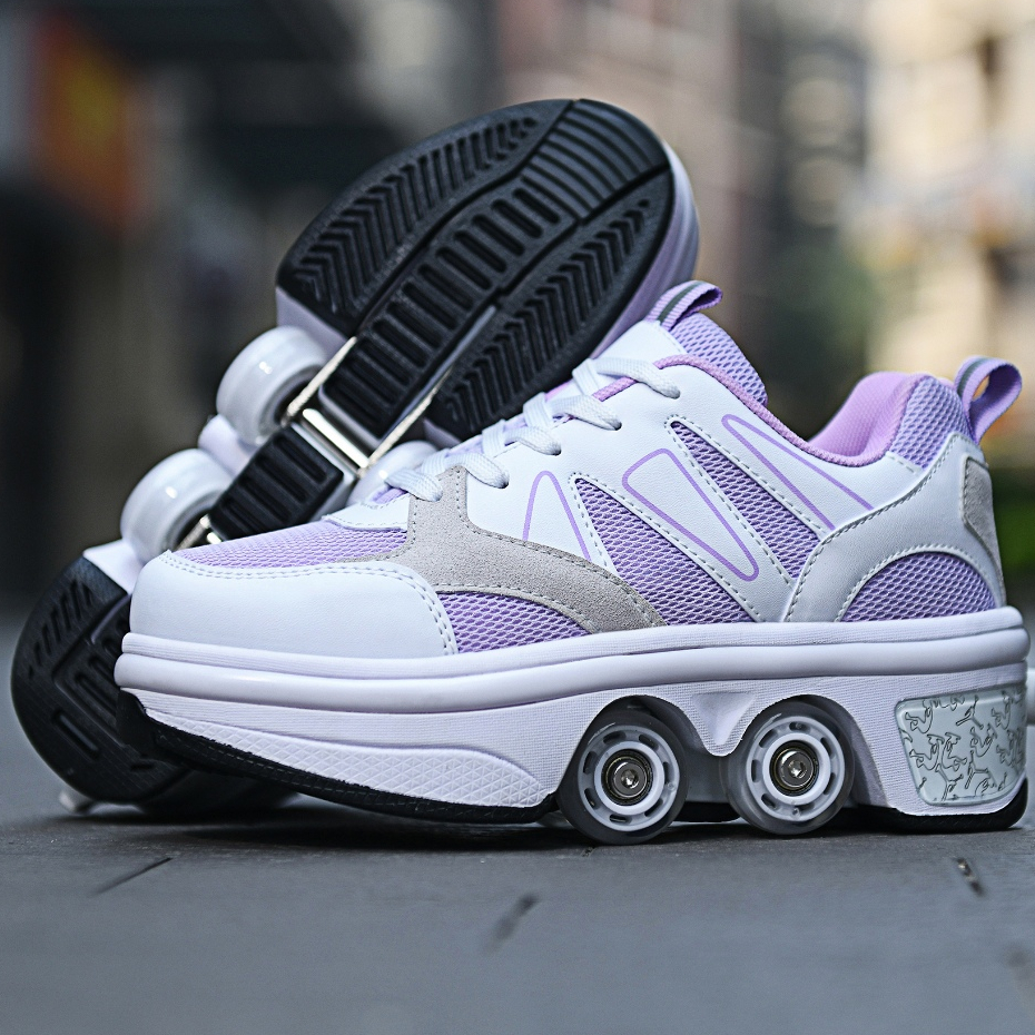 Roller Skates Shoes Invisible Four-Wheel Shoe Heelys Lighting kick