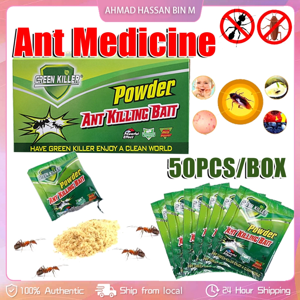 50 PACK / BOX Powder Cockroach / Ant Bait Effective Insect Killer Ant ...
