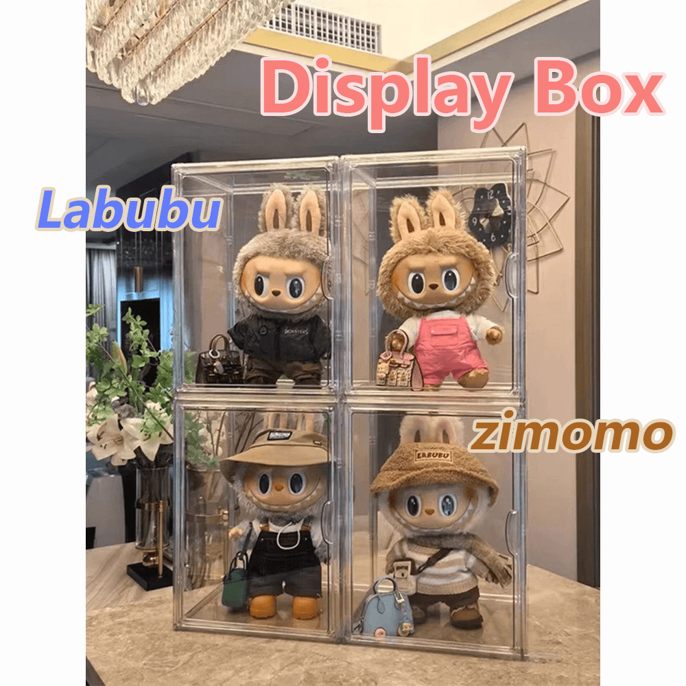 labubu display box Labubu rubber doll bubble Mart blind box display ...