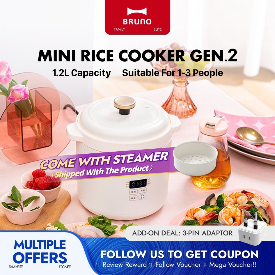 BRUNO Mini GEN.2 Intelligent Reservation Multicooker Electric Rice ...