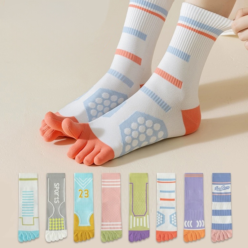 Five-finger socks professional non-slip sports running pressure sweat ...