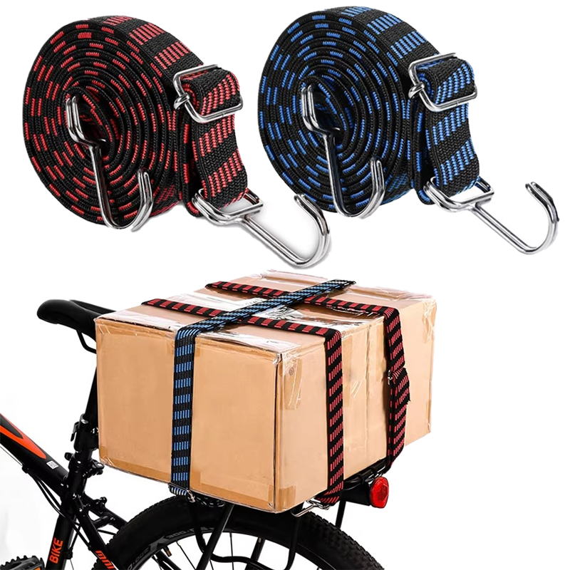 1M/3M Motorcycle Bicycle Elastics Rubber Luggage Binding Rope Cord ...
