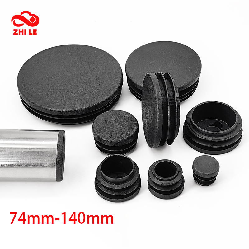 74mm-140mm Black Round PE Plastic Hollow cover square internal rubber ...