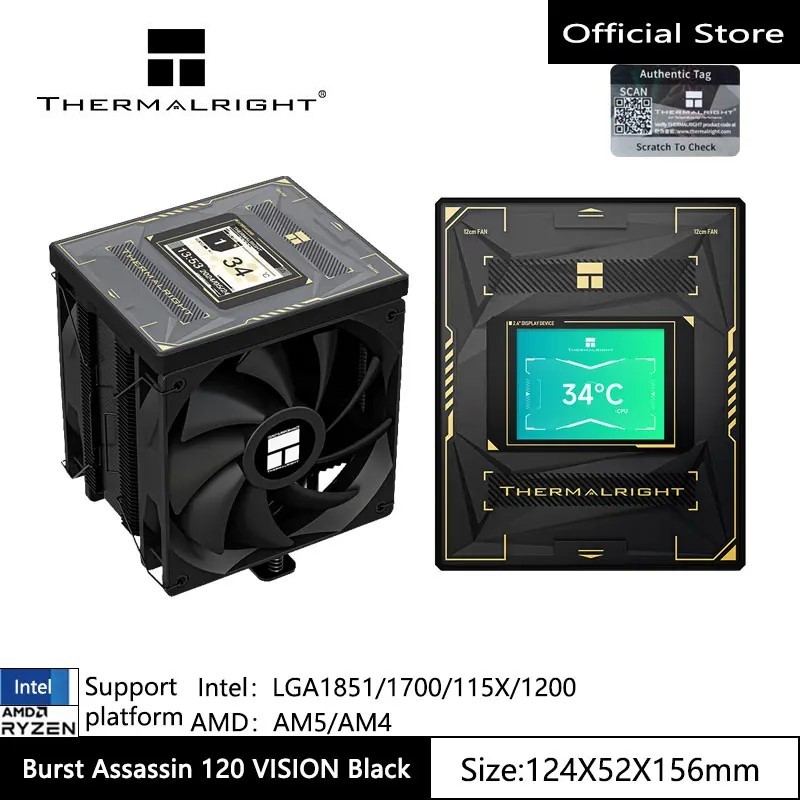 Thermalright Burst Assassin 120 VISION CPU Air Cooling Radiator 2.4 ...