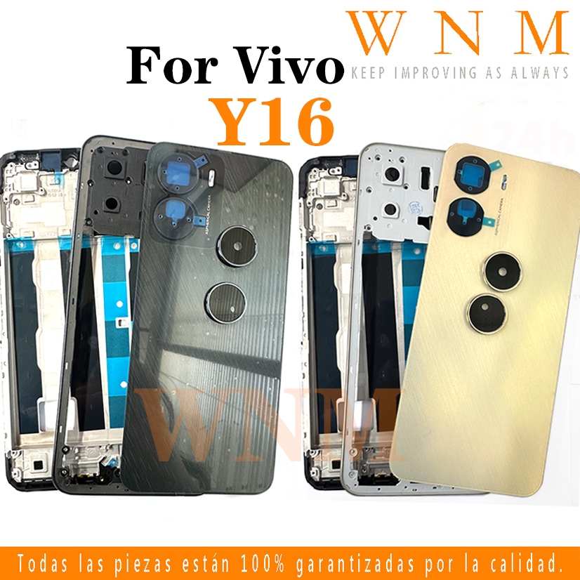 For VIVO Y16 V2204 V2214 Front Frame Bezel Back Battery Cover + Middle ...