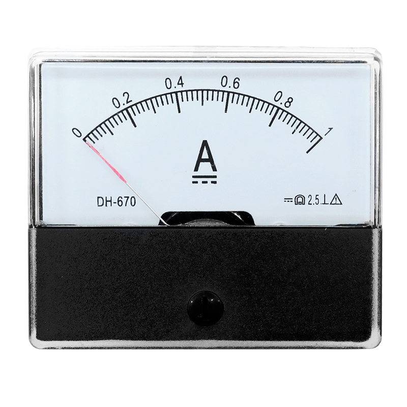 LC20502B Dual Range Analog DC Ammeter - 0-50mA / 0-500mA, ±2.5% Accuracy, With Binding Posts