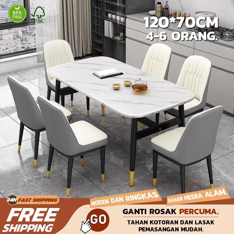 Luxury Dining Table Set 1 Table+4 Chairs Ceramic Dining Table Set Home ...