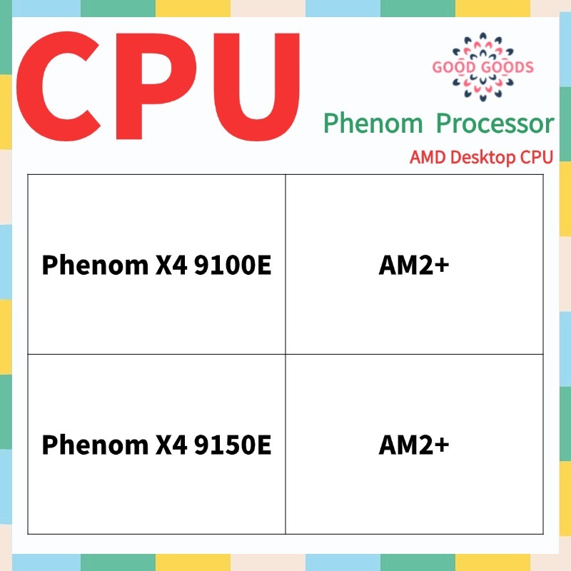 X4 9100E X4 9150E AMD Phenom X4 Processor Desktop CPU AM2+ Socket940 ...