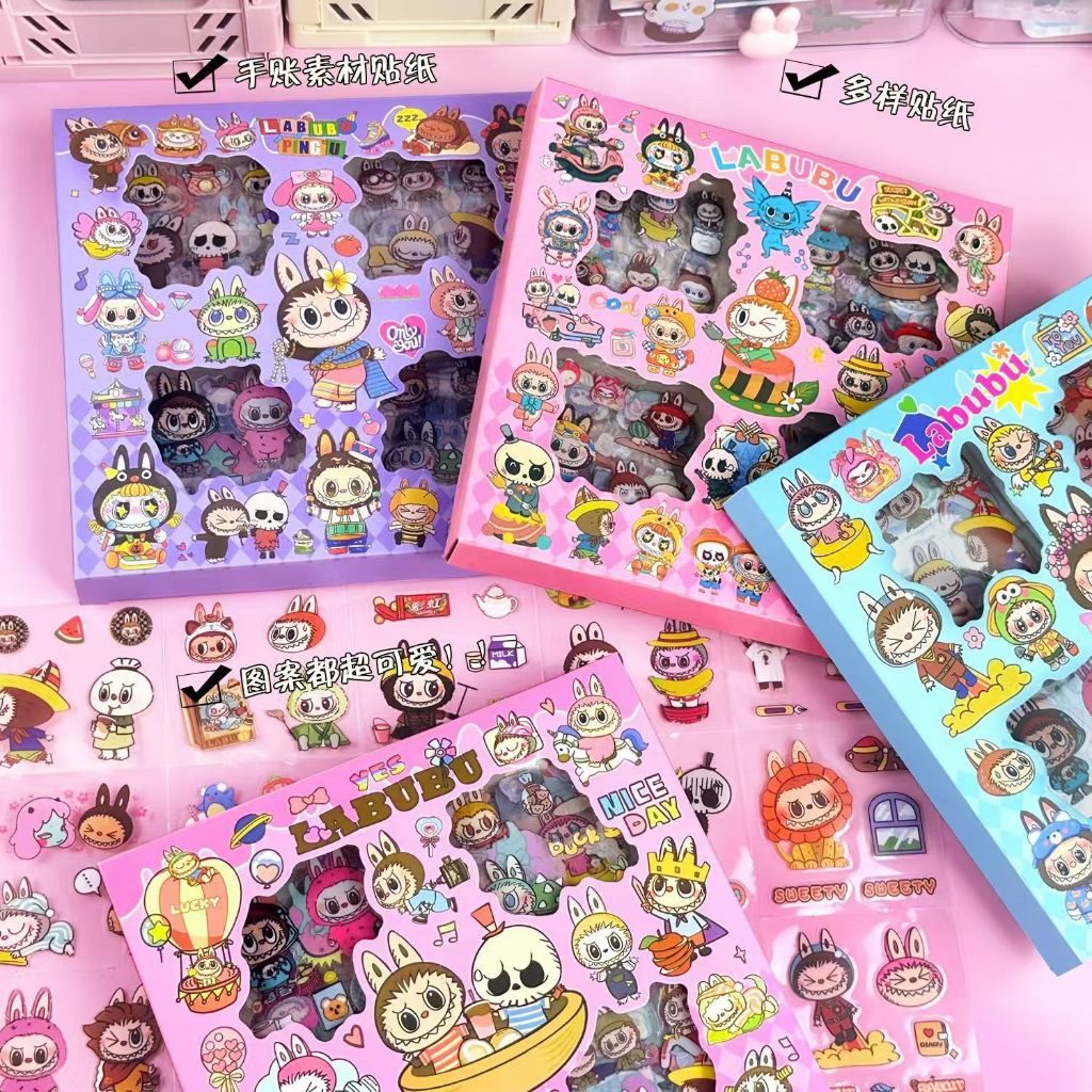 Labubu Stickers Waterproof Labubu Stickers Cute Children DIY Sticker ...