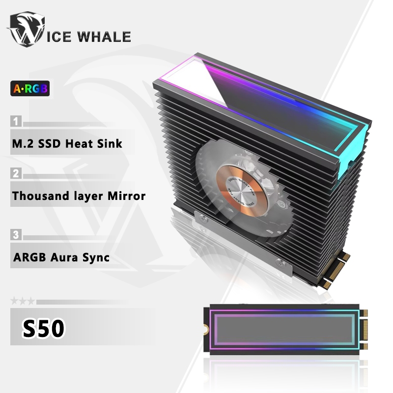 RGB M.2 SSD Kühlkörper NGFF 2280 NVMe Solid State Produktbild-Vorschau 3