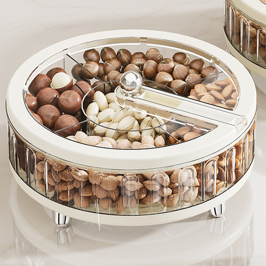 Multifunctional Rotatable Fruit Box Living Room Snacks Candy Storage ...