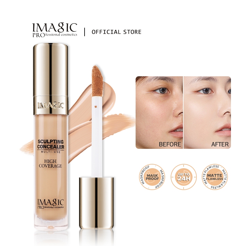 IMAGIC Full Coverage Liquid Concealer Long Lasting Smooth Natural Base ...