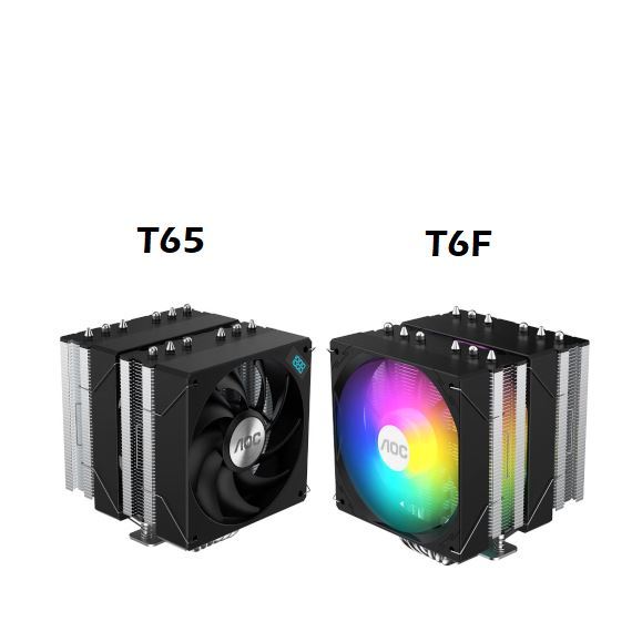 AOC T65 T6F CPU air cooler dual towers 6 heat pipes for LGA1700/1200 ...