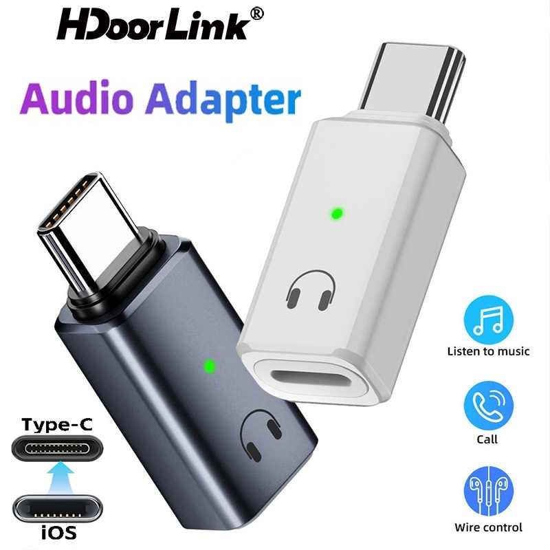 HdoorLink USB C Earphone Audio Adapter Type C Male To IOS Female Audio ...