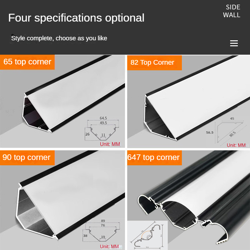 Ceiling-Free Corner Linear Lamp Open-Mounted Non-Ceiling Linear Lamp ...