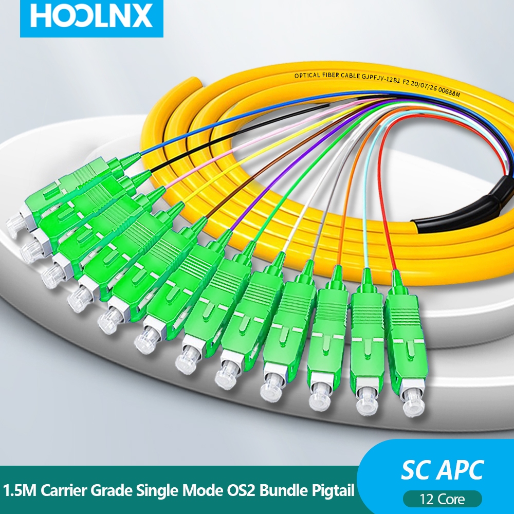 HOOLNX Carrier Grade SC APC 12-Core Single Mode 1.5M LSZH Ribbon ...