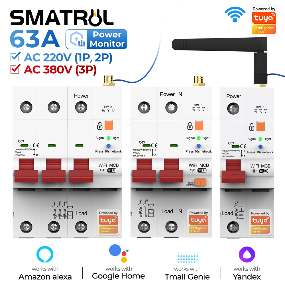 100A 4P Smart Breaker BANDKIT WiFi Smart Circuit Breaker - 2P/3P