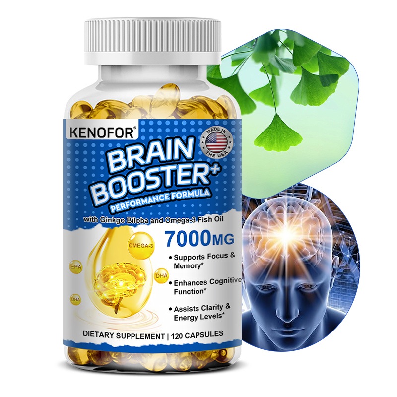 KENOFOR - Omega-3 Fish Oil Natural Brain Booster and Organic Supplement ...