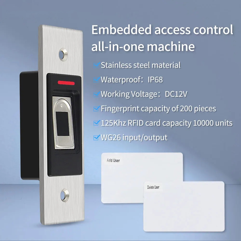 IP68 Waterproof Backlight RFID Door Access Control Keyboard Fingerprint ...