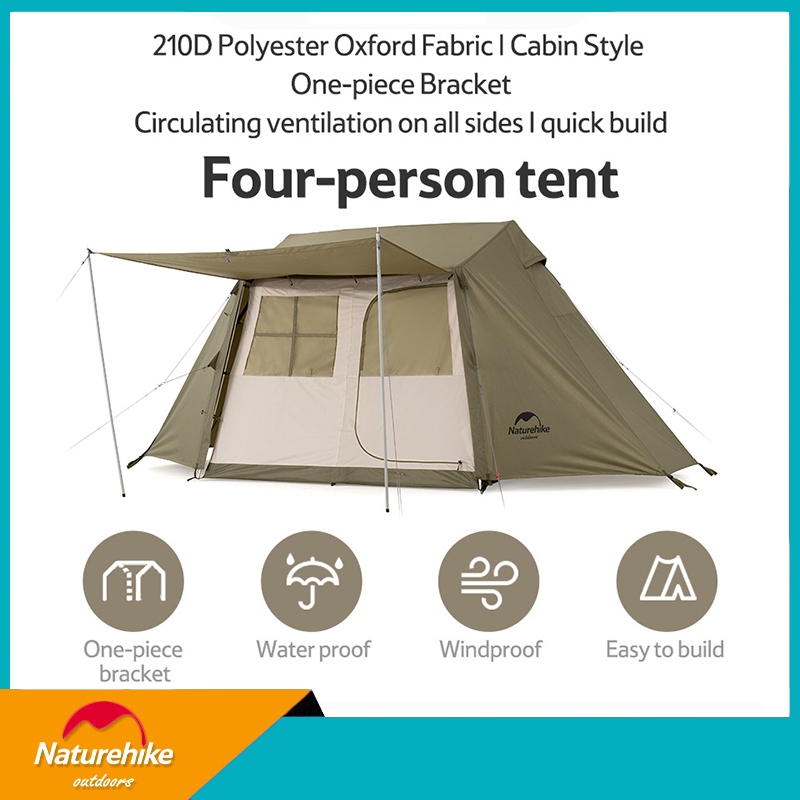 Naturehike Outdoor Village 5.0 Ridge Automatic Family Tent 4 People ...