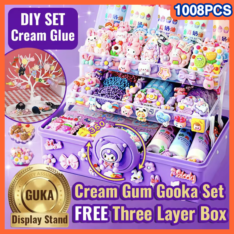 1008PCS Guka Full Set CUCKOO Material Package Sticker Kids Keychain Set ...