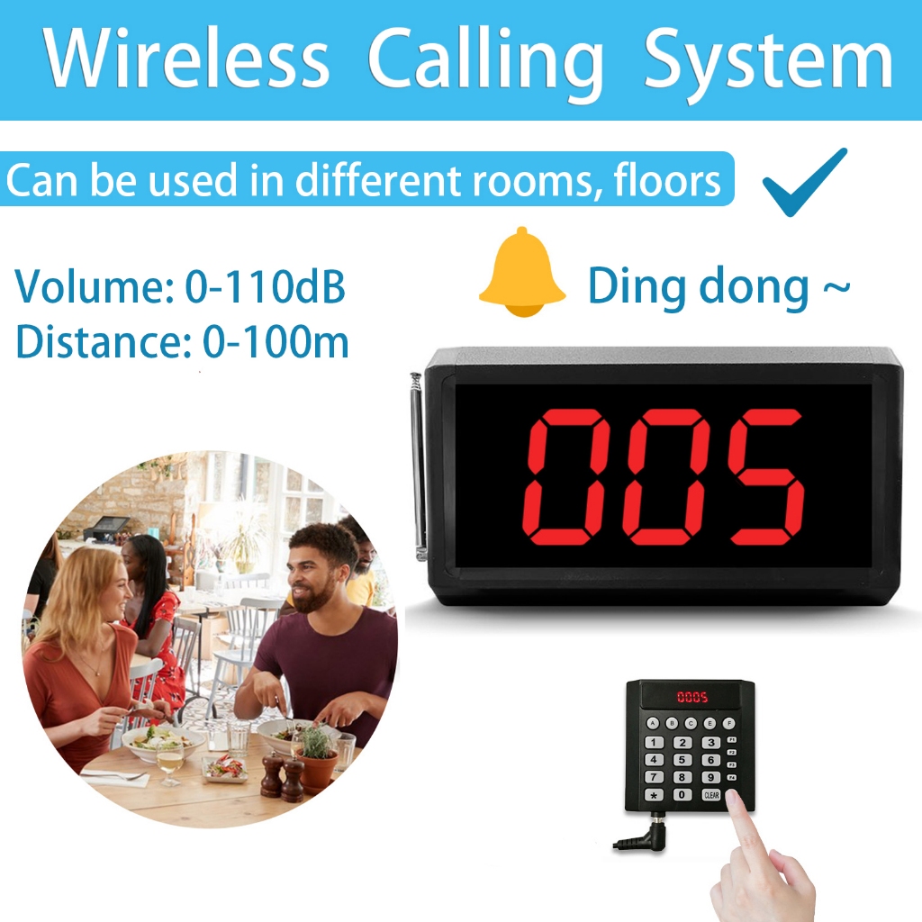 Wireless Queue Calling System Random Calling Plug and Play For Clinics ...