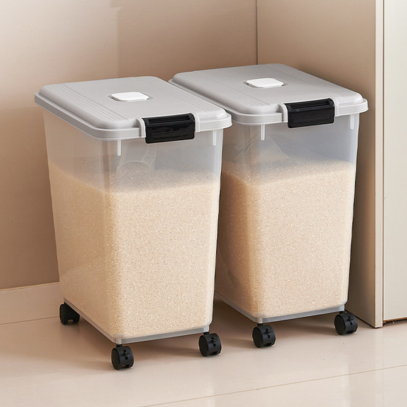 Rice Bucket 25kg Packing Household Kitchen Anti-dust Moisture-proof ...