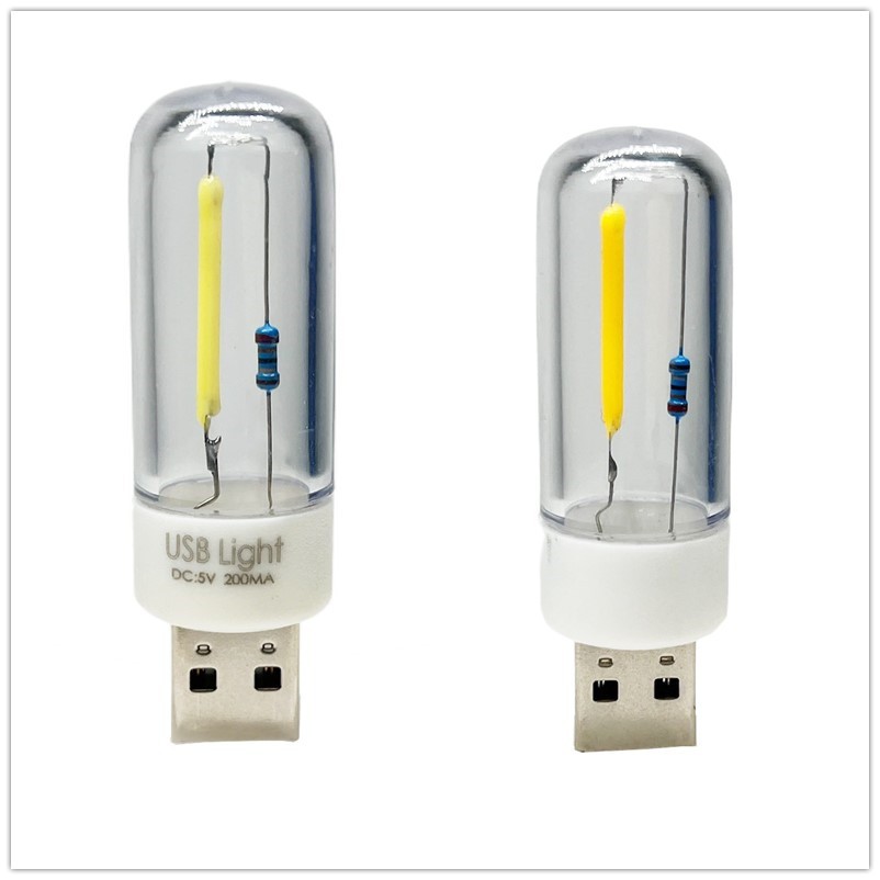 LED Night Light 1W Portable USB Mini Bulb Power Bank Lamp 5V Red Hood ...