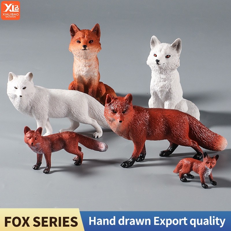 Fox Toy Figures Arctic Fox and Red Foxes Figurines Set Fox Family ...