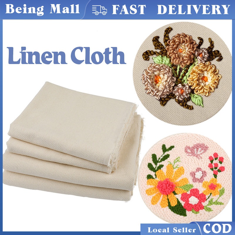 Monk's Cloth Vintage Hemp Solid Color Linen Fabric For Sewing For DIY ...