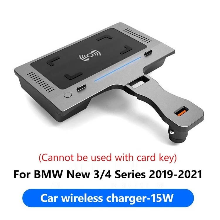 Car QI 15W Wireless Charger For BMW 3 4 G20 G21 G28 Series 2020 2021 ...