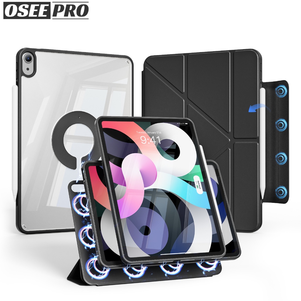 Osee Pro iPad Case Y fold 720° rotating magnetic split case with ...
