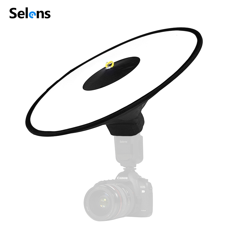 Selens Easy-fold Round Flash Softbox Diffuser Reflector for Canon ...