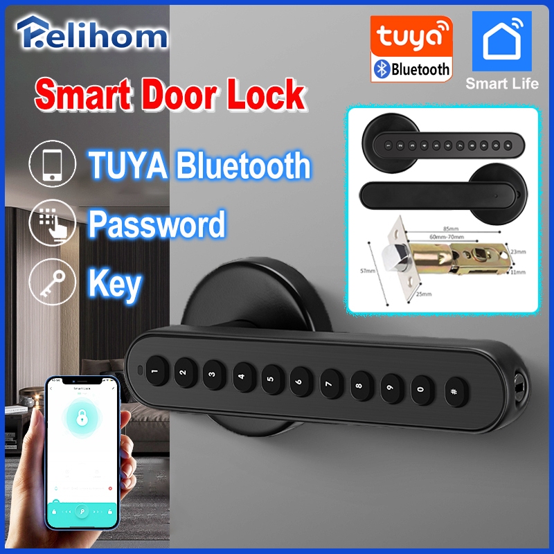 Relihom S02 Smart Lock TUYA Bluetooth Digital Door Lock Smart Door Lock ...