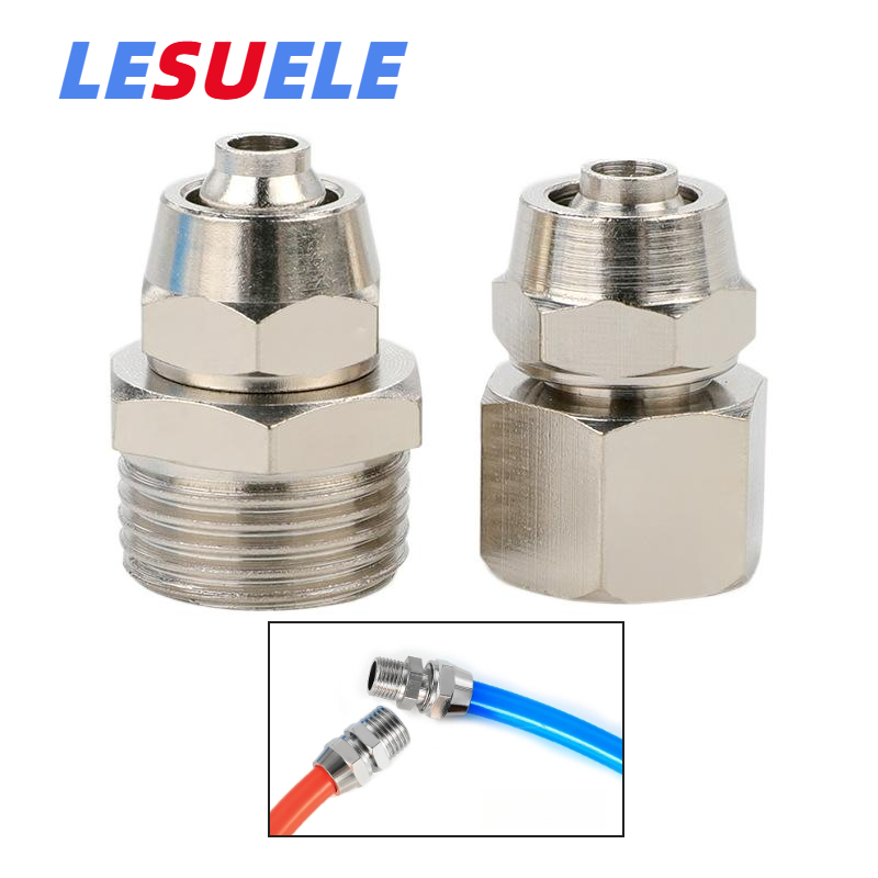 Lesu Quick Wring Joint Pneumatic Components PC8-02 Copper Nickel ...