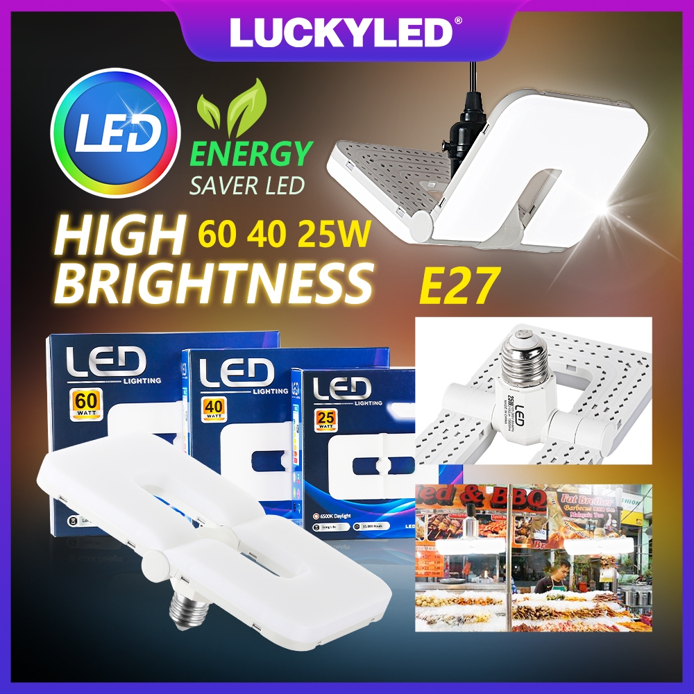 LUCKYLED Foldable LED Bulb E27 Super bright light bulb 25W 40W 60W ...