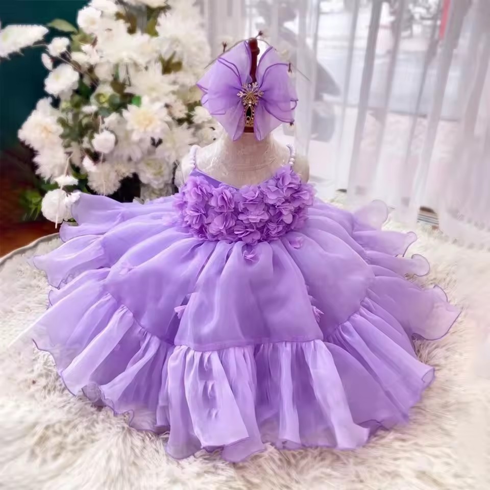 MQATZ Ceremony Baptism 1st Birthday Dress For Baby Girl Clothes